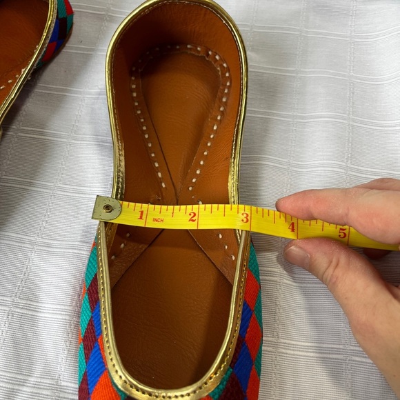 Traditional Handcrafted Colorful Women's Jutti Shoes Leather - Picture 12 of 14